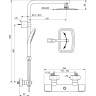Душевая система IDEAL STANDARD Idealrain Luxe Cube Evo Jet A6986AA