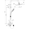Душевая система с переключателем Ø200/80 мм, 1/3 режима IDEAL STANDARD IDEALRAIN ECO A6281AA
